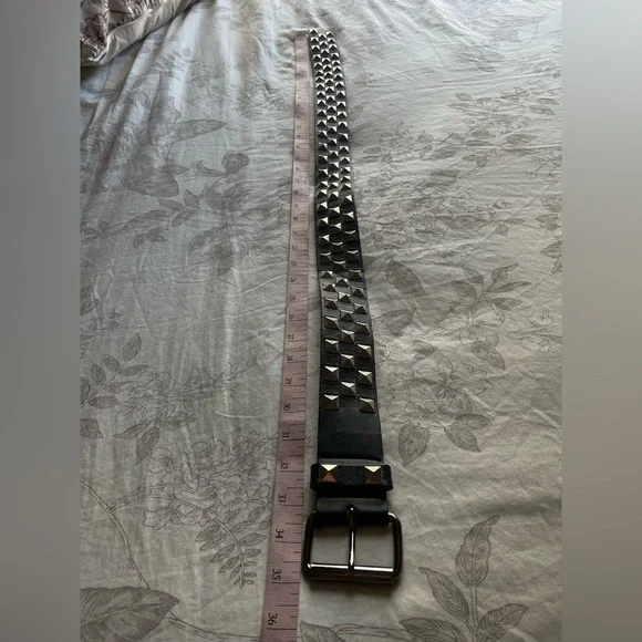 Streets Ahead Black and Silver Studded Belt - Picture 5 of 8